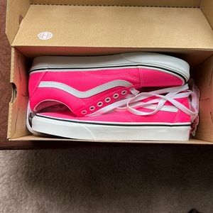 Brand new, never worn neon pink Vans